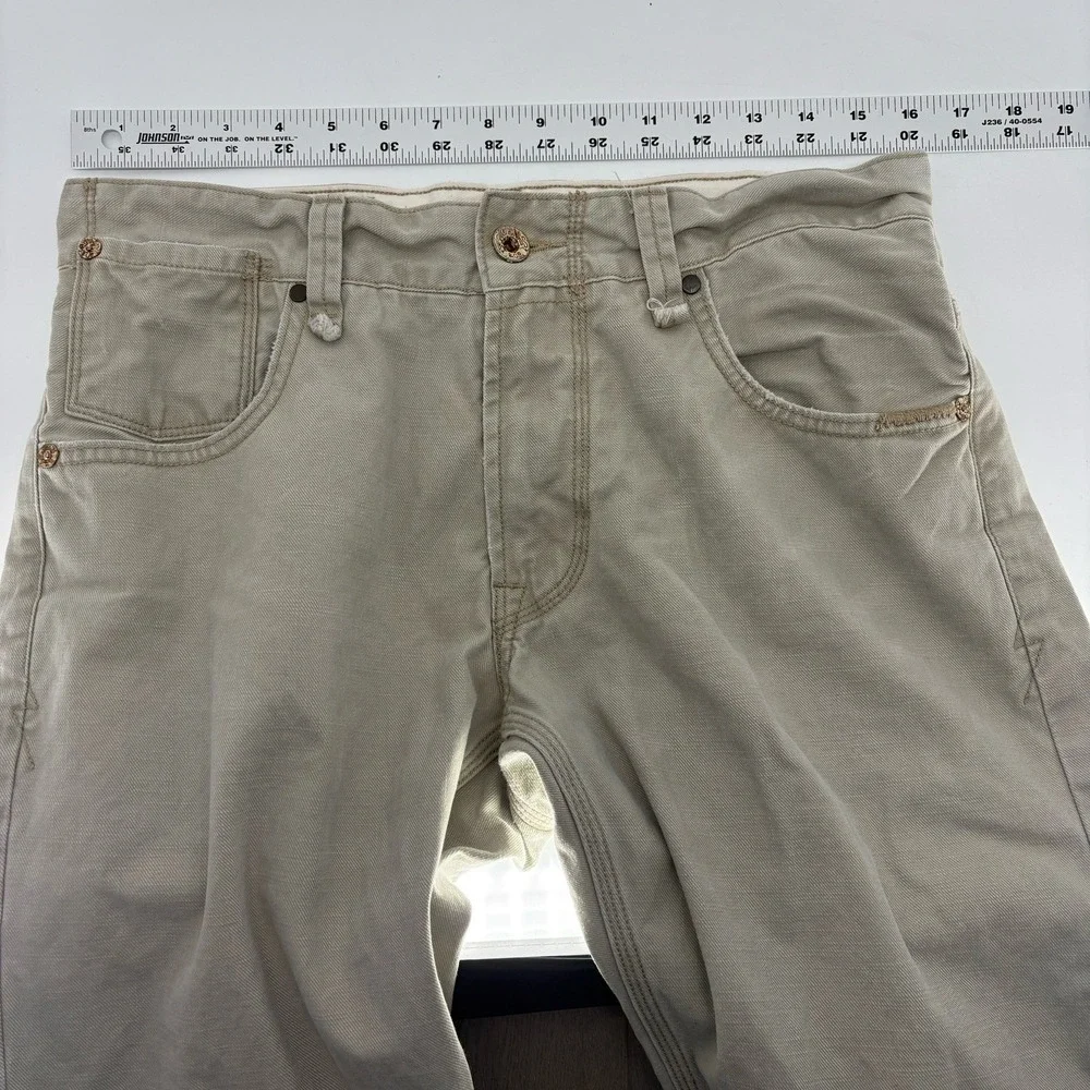 Vintage Levis Tab Twills Pants Beige Slim Straight Work Wear Y2K White Tab 32X30